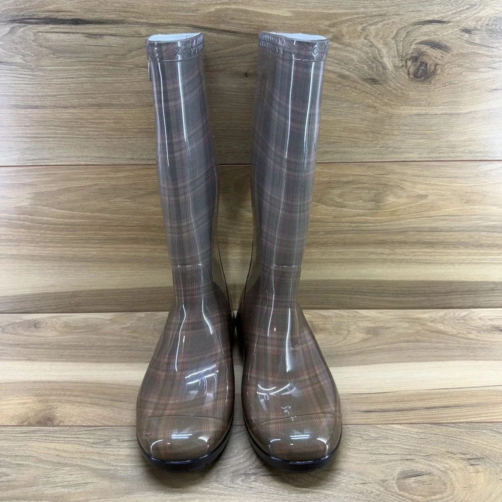 UGG Shaye Rain Boots Womens 6 Plaid Waterproof Rall Rubber Festival‎ Slip On